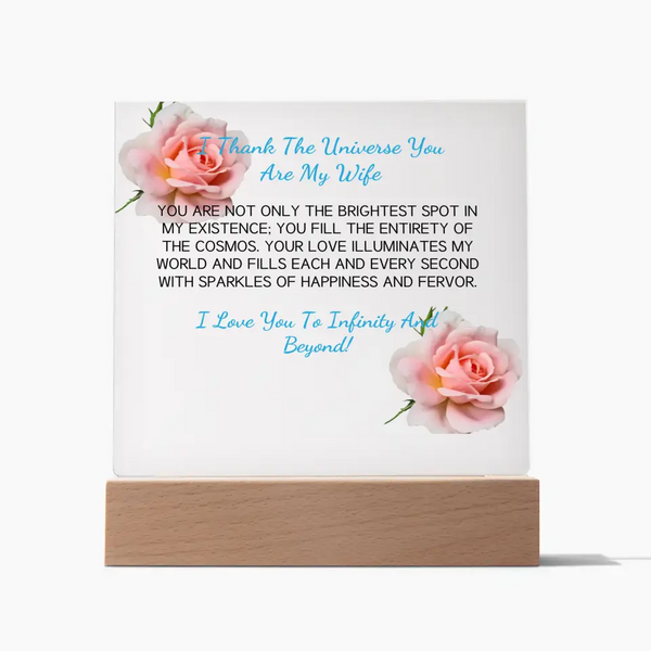 I Thank The Universe You Are My Wife - Customizable Text