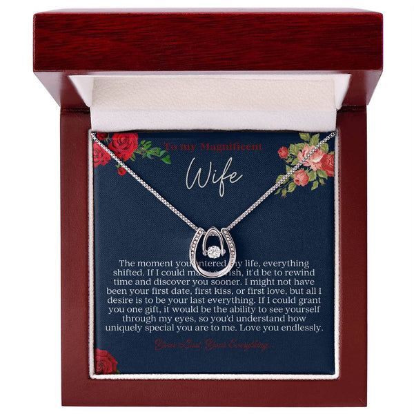 To My Magnificent Wife - Lucky in Love Necklace
