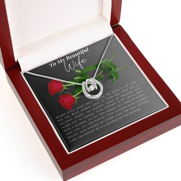 To My Beautiful Wife - Lucky In Love Necklace