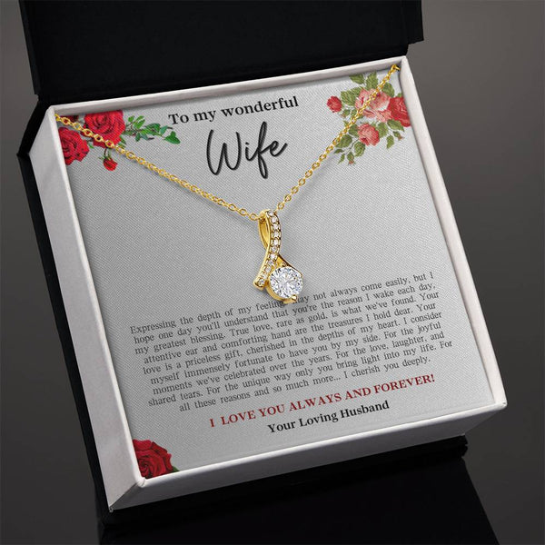 To My Wonderful Wife - Alluring Beauty necklace