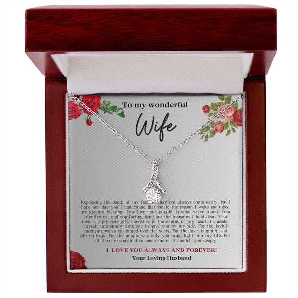 To My Wonderful Wife - Alluring Beauty necklace