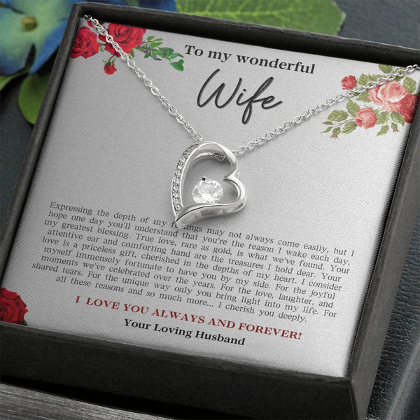 To My Wonderful Wife - Forever Love Necklace