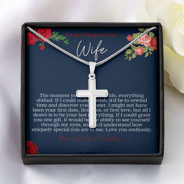To My Magnificent Wife - Stainless Cross Necklace